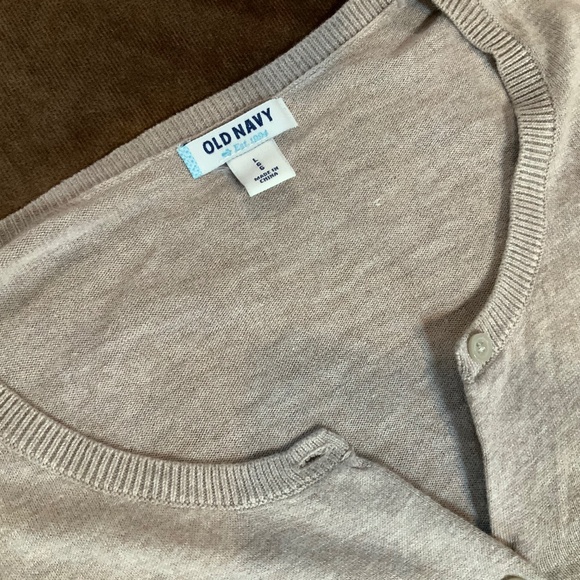 Old Navy Beige Cardigan L Lightweight - Picture 2 of 5